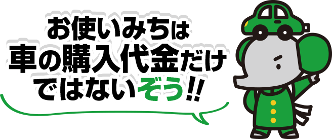 お使いみちは車の購入代金だけではないぞう！！